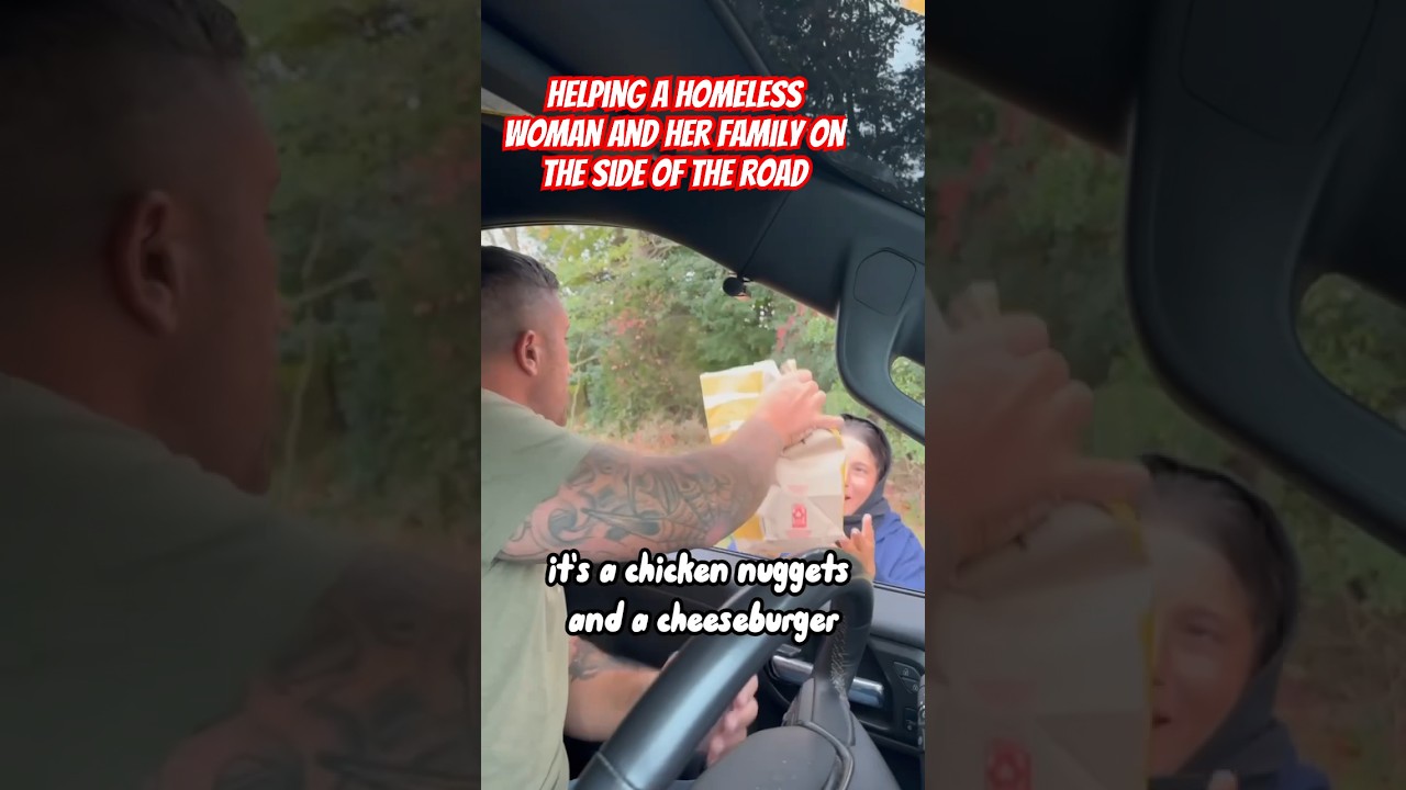 FEEDING A FAMILY ON THE SIDE OF THE ROAD