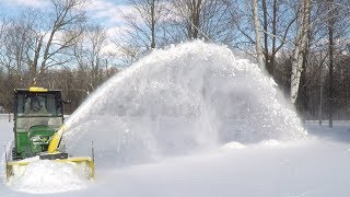 John Deere X748 - 54 Inch Blower - Finally Some Good Snow Therapy