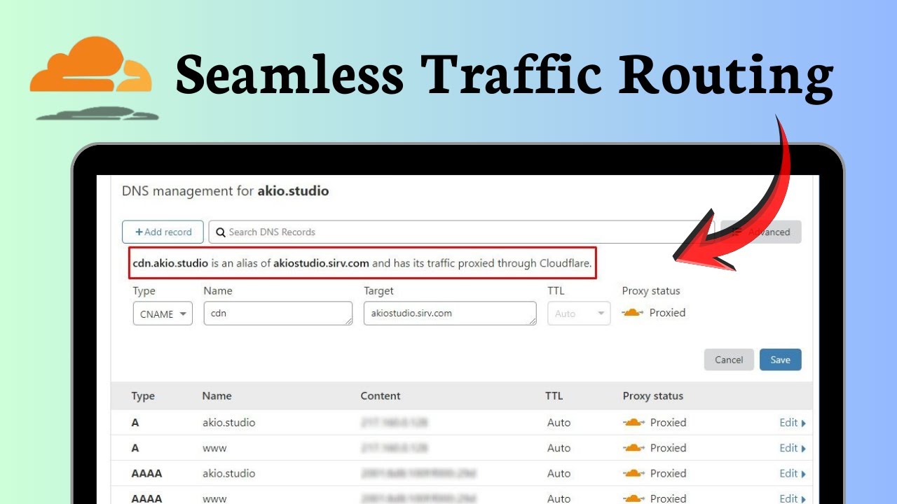 How to add CNAME record in Cloudflare (Alias Domain) - YouTube