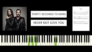 Thirty Seconds To Mars - Never Not Love You (BEST PIANO TUTORIAL &amp; COVER)