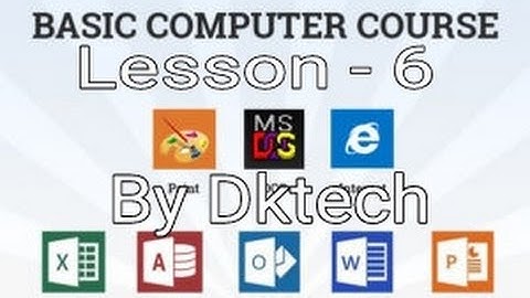 Basic computer course Lesson - 6 (Typing Lesson - 1)