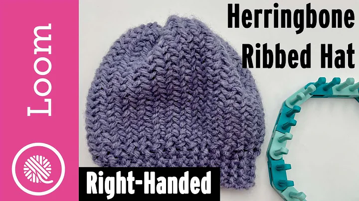 Loom Knit Vertical Herringbone Ribbed Hat (5 sizes)