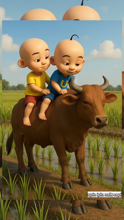 upin ipin naik sapi #3d #upinipin #upinipinselamanya #3danimation #animasulucu #lucu #sapi #sapilucu