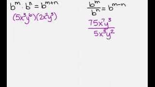 Product and Quotient Rule for Exponents