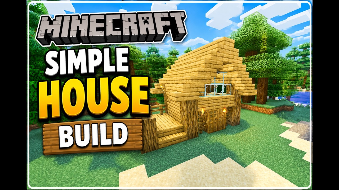 Minecraft Simple house build Tutorial - YouTube