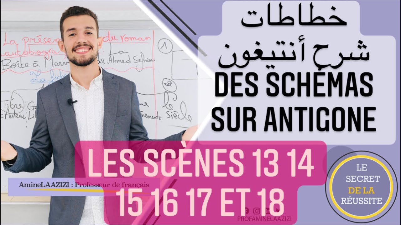 Antigone de Jean Anouilh avec ProfAmineLAAZIZI : Les scènes: 13 , 14 ,15, 16,17 et 18 شرح مبسط