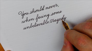 How to write a quote in Cursive with the fountain pen Lotus Vikrant - Handwriting practice #31