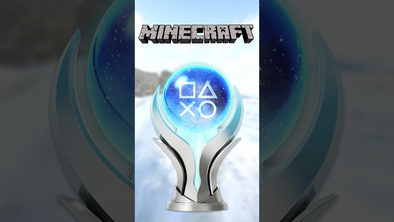 Can You  platinum Minecraft On Hardcore Mode? #minecraft #playstationtrophy #minecraftshorts