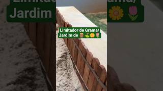 Limitador de grama Jardim feito em Madeira para deixa ambiente bonito dividindo espaço de plantas
