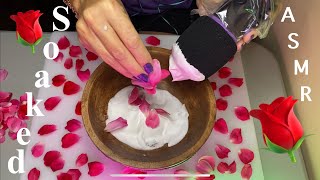 ASMR Rose Petal Tickles *Soaked In Foam* Melting Your Brain!! (No Talking)