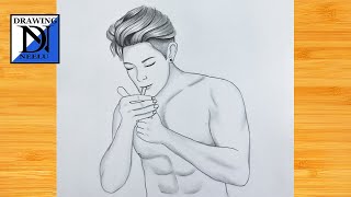 How to Draw Handsome Boy Smoking | Pencil sketch for beginner | Easy drawing tutorial | Boy drawing