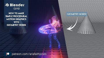 Blender 2.92 | How to use Geometry Nodes to make Procedural Motion Graphics | 4K TUTORIAL