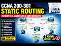 CCNA 200-301 | Topology Creation, IP Addressing & Static Routing Full Lab Step by Step
