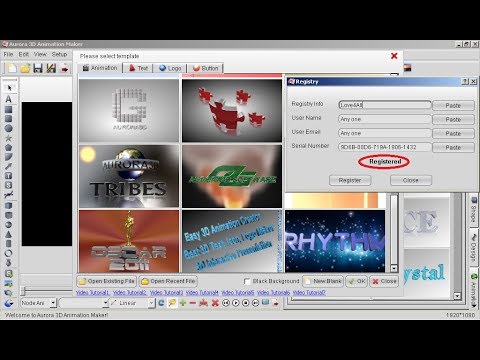 aurora 3d text & logo maker registry key