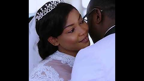 Bride sheds tears of joy while exchanging vows