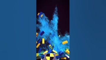 💥 Reverse Impact: Building Blocks Shatter in Slow Motion! #Shorts