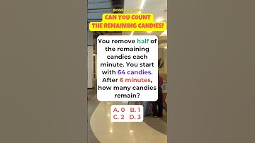 How many candies remain #shorts #maths #riddlemathzone #geometry