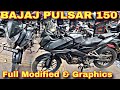 BAJAJ PULSAR 150 Full Modified And Graphics 😊 Best Quality Lamination 😱 Cheap Price 💯