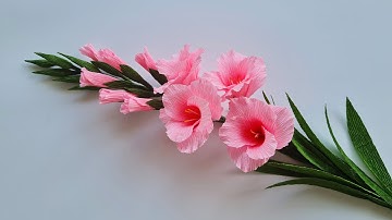 How To Make Gladiolus Paper Flower / Paper Flower / Góc nhỏ Handmade
