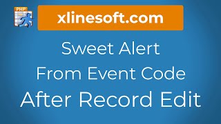 Sweet alert from PHP event code