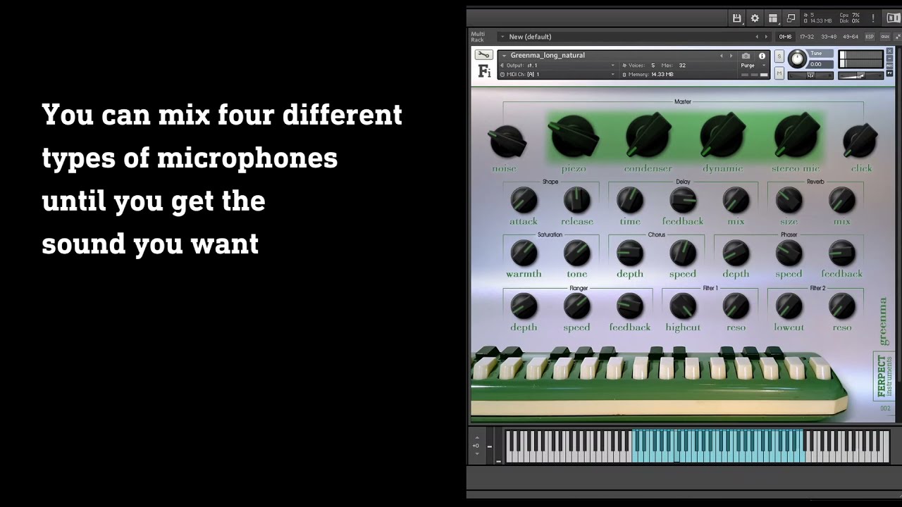 Greenma 1958 Soprano Melodica // Kontakt YouTube