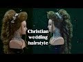 christian wedding hairstyle || front backcombing puff || bridal hairstyle || western hairstyle 2018