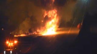 Big Ass Truck Fire In Roanoke County, VA (8x speed)