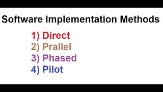 Software implementation methods | Direct Pilot Phased Parallel screenshot 4