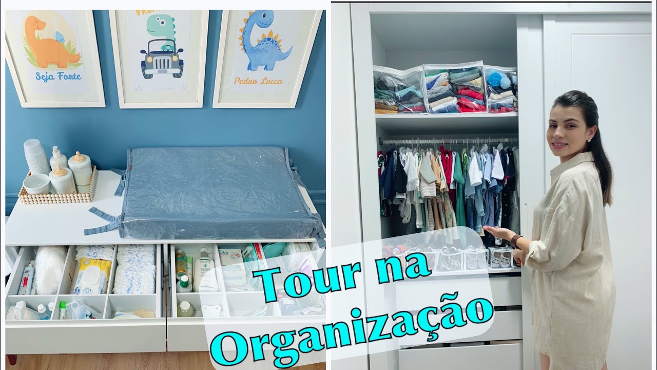 TOUR CLOSET DO BEBE/GUARDA ROUPA E COMODA| #PALOMASOARES