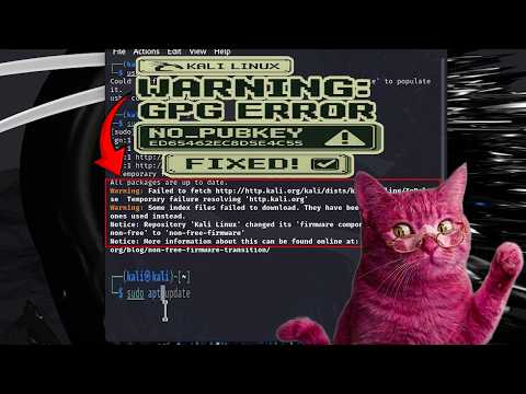 Warning GPG error Kali Linux apt update Fix (NO_PUBKEY ED65462EC8D5E4C5)