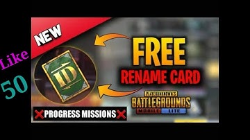 Pubg lite free Rename card tricks no fake\how to get free Rename card pubg mobile lite