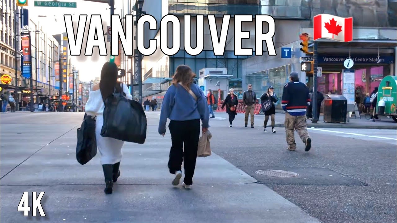 🇨🇦  [4K] 🌞 2026 February | Winter Downtown Vancouver Evening Glow, BC, Canada