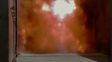 Awesome video showing the shock waves generated during an explosion reflecting between two walls