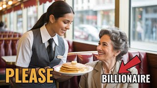 Everyone Ignored the Lost Old Woman, But a Kind Waitress Gave Her Free Food and Helped Her—Not