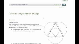 Mod 1 L03 & L04 Copying and Bisecting Angles and Segments