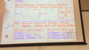 Pre Calculus - 2.1 - Do you have a polynomial? YES or NO