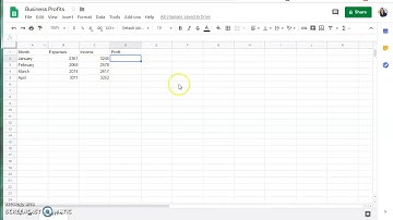 Using Google Sheets to Calculate Profit