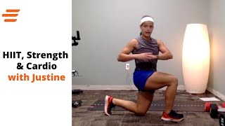 09/23-BE WELL LIVE CLASS HIIT, Strength & Cardio: With Justine 45 Min