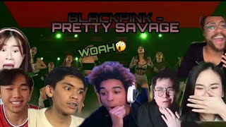 SO HOT!!! BLACKPINK (블랙핑크) - Pretty Savage Live at James Corden Reactions  Mashup 2