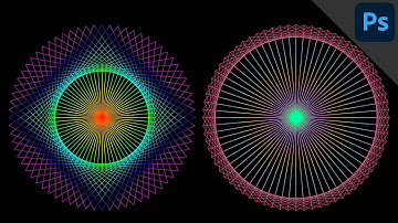 Gradient spirograph with triangle (2 styles) | PHOTOSHOP TUTORIAL - TIPS & TRICKS