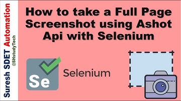 How to take Full Page Screenshot using ASHOT API | Capture Screenshot using Selenium ASHOT