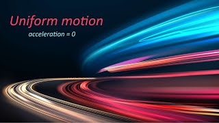Uniform velocity: No acceleration