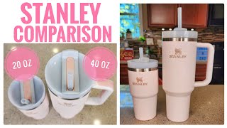 Stanley 40 oz vs 30 oz The Quencher H2.0 FlowState Tumbler with Straw Lid &  Handle NEW 2022 Rose 