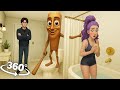 Peeking Gone Wrong! Jinu Catches Tung Tung Sahur | 360° VR 8K