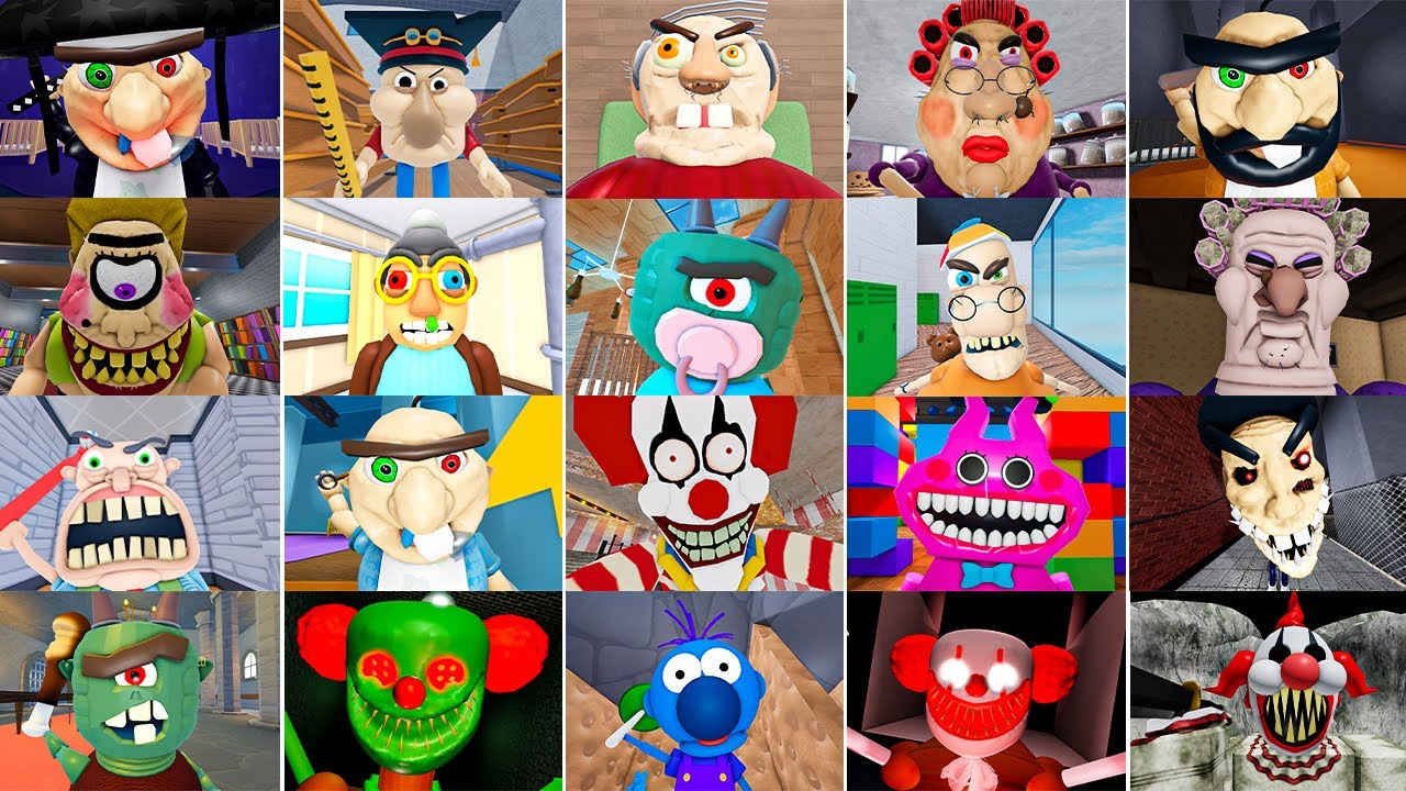 EPIC SCHOOL ESCAPE, EVIL GRANDPA, CRAZY CARNIVAL, TEAM DENTIST, SIREN COP, ROBLOX JUMPSCARE'S