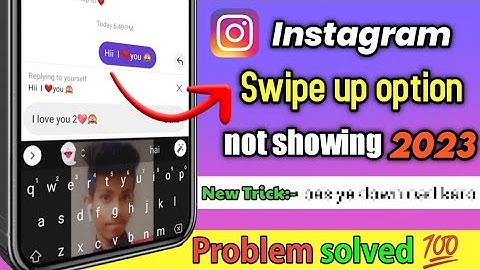 Instagram swipe reply not working || how to swipe message on instagram || swipe reply on instagram||