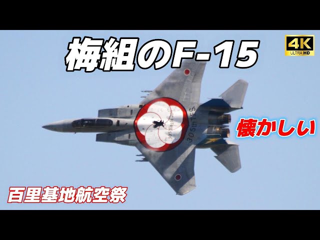 4K】百里基地の梅組マークのF-15J 機動飛行F-15J mobile flight with
