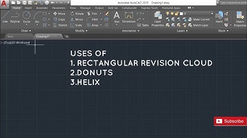 How to draw Revision Cloud in AutoCAD | How to use Donut Command in AutoCAD Helix design in AutoCAD