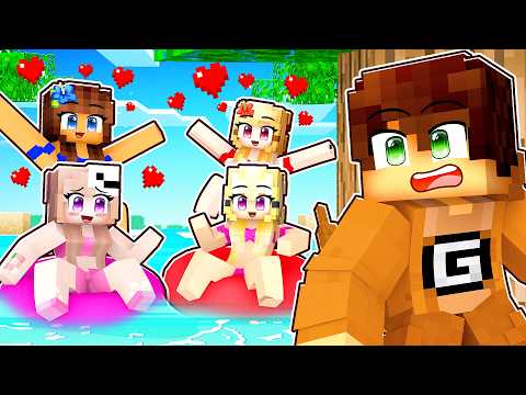 A T-REX on the GIRLS' ISLAND in Minecraft ✭ Guihh ✭