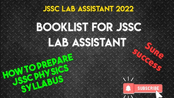 Booklist of jssc physics lab ASSISTANT 2022+ physics prearation strategy!!!